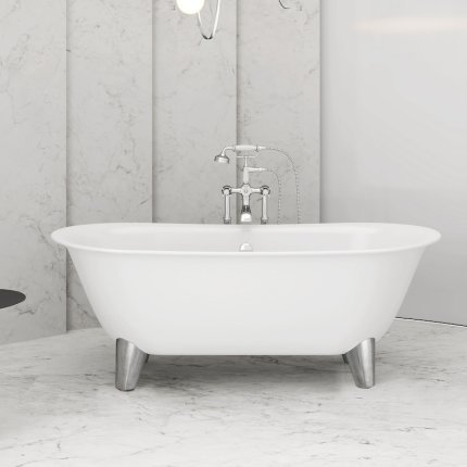 Baignoire sur pieds chrome Bijou 165 cm