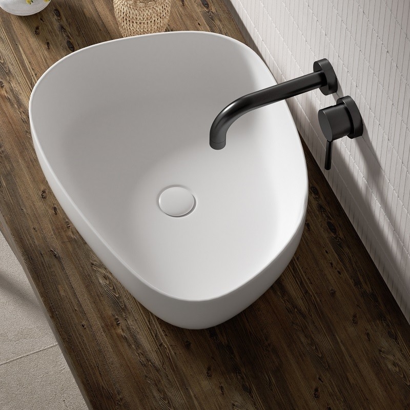 Vasque à poser blanc mat Inspire 55 cm