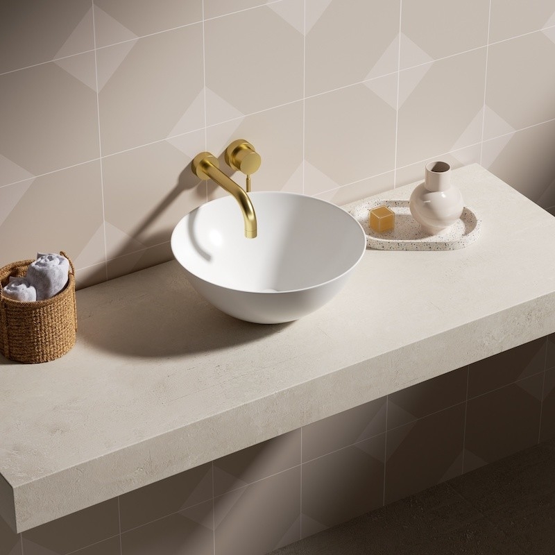 Vasque à poser Fio 41 cm blanc mat