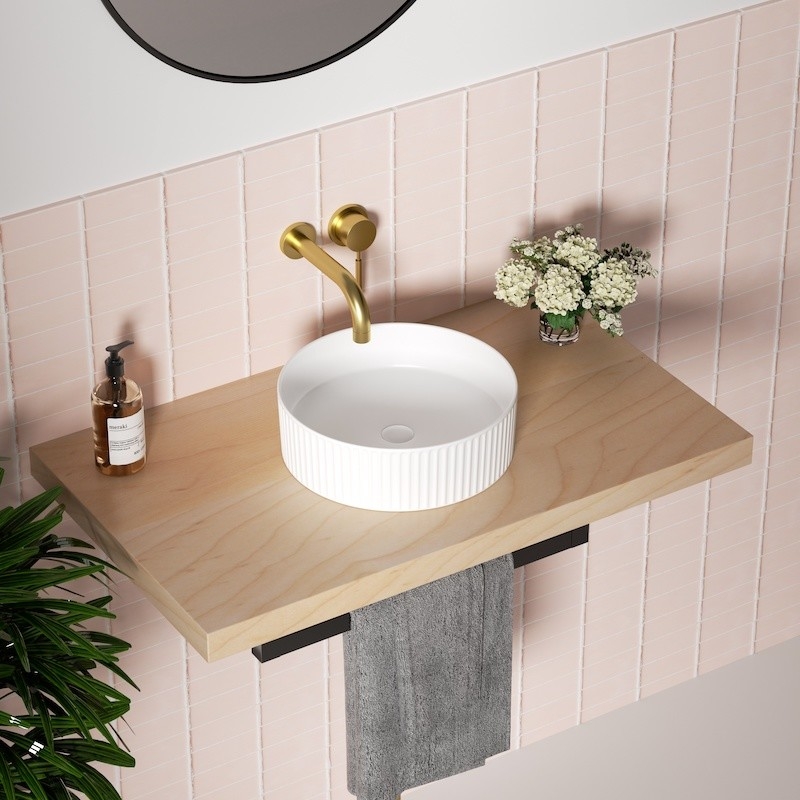 Vasque Cannela blanc mat 36 cm