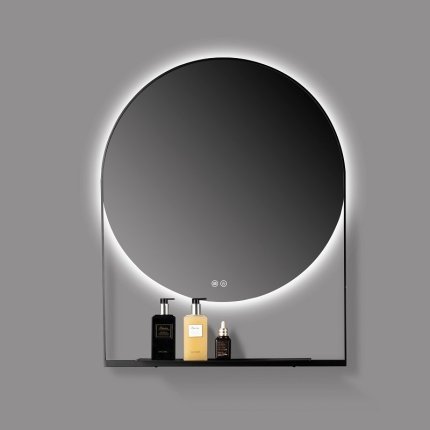 Miroir LED backstage noir mat 70 cm