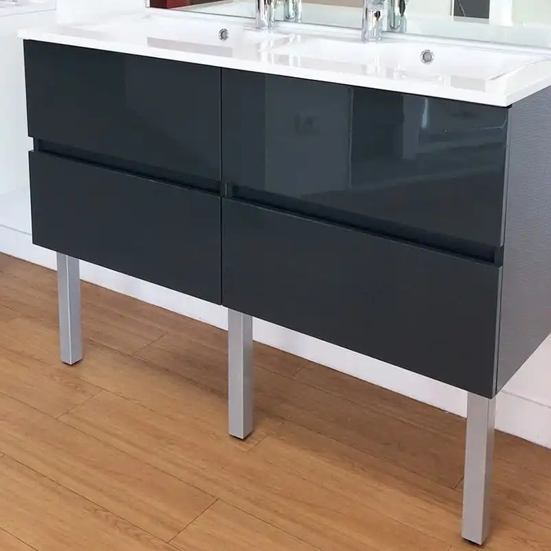 Jeu de 2 pieds argentés 20 ou 40 cm