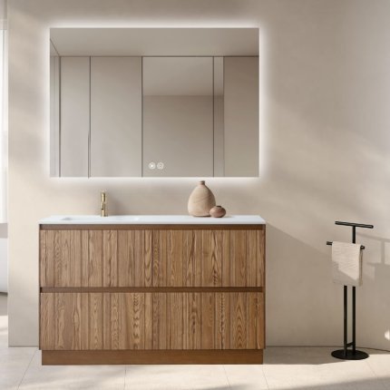 Meuble vasque excentré Chênaé 140 cm