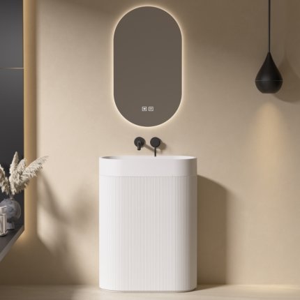 Lavabo Totem cannelé Sillage