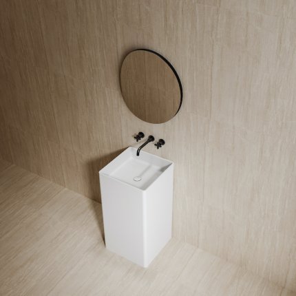 Lavabo colonne totem Block Solid surface 45 cm
