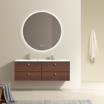 Meuble Borda noyer vasque encastrable