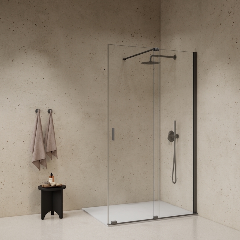 Paroi à l'italienne avec coulissante Ingenia 120 cm