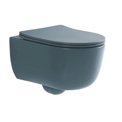 Cuvette suspendue rimless Voga vert bleu mat