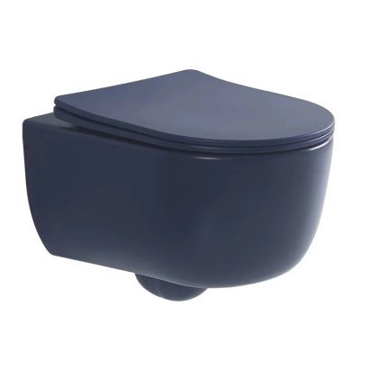 Cuvette suspendue rimless Voga bleu marine mat