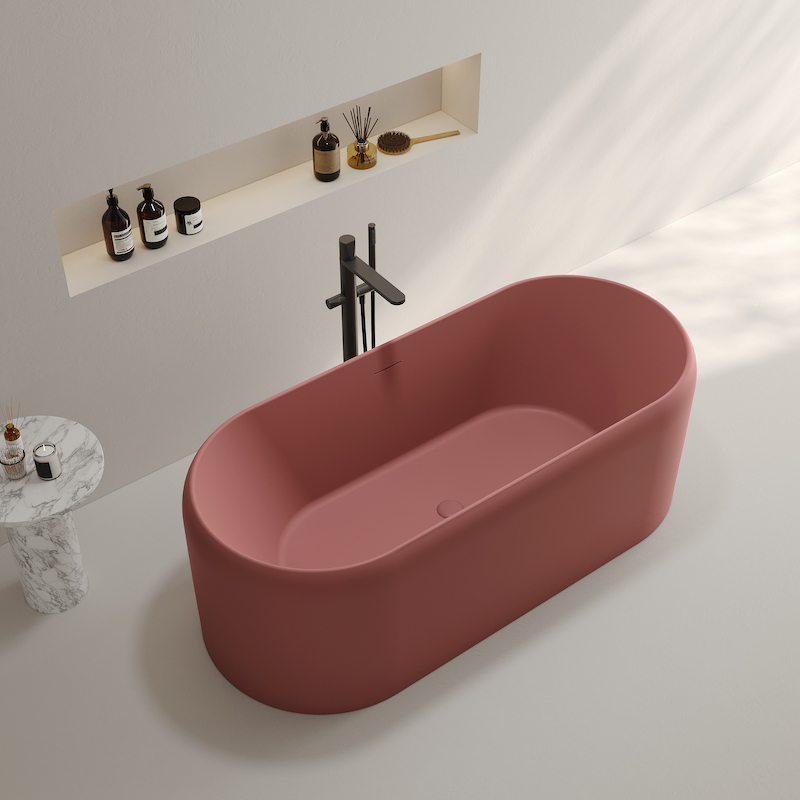 Baignoire Sakura rose poudrée 170 cm 