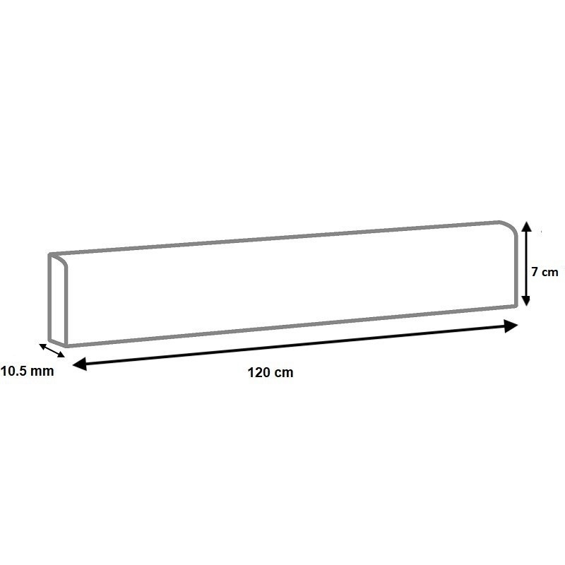 Dessin technique plinthe 120 cm