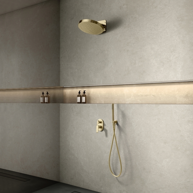 Gouden waterval inbouwmengkraan