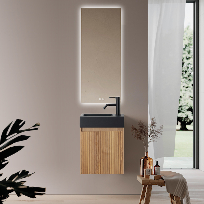 Diamond transparante wastafel 40 cm