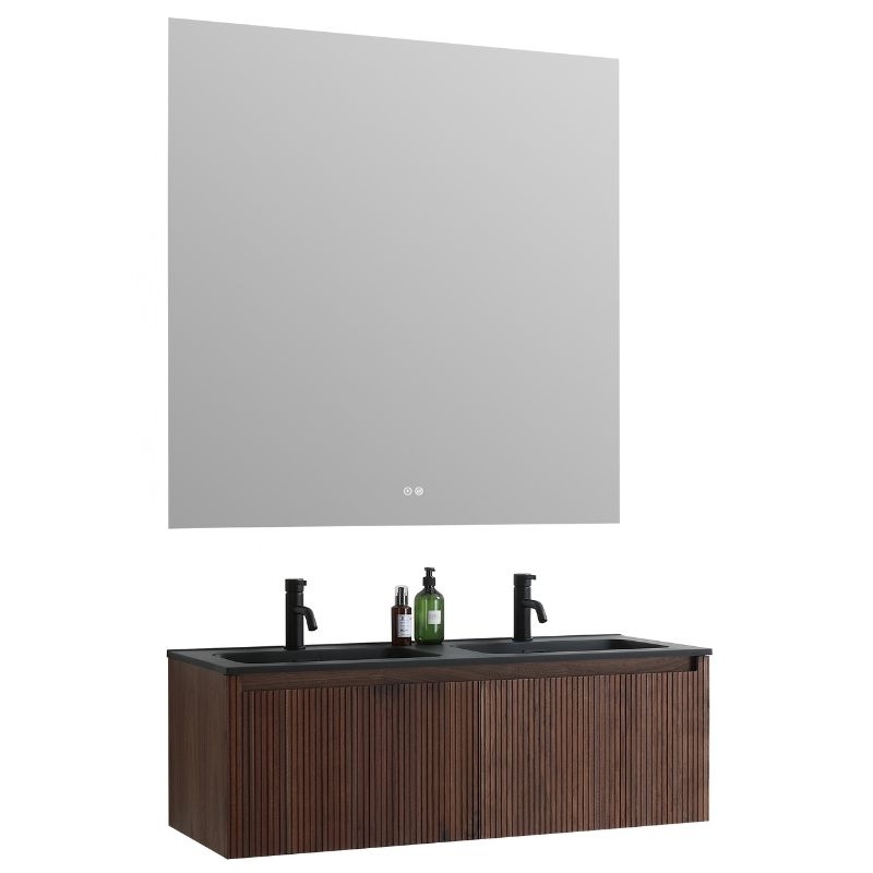 SISA 150 cm wandgemonteerde dubbele spoelbak