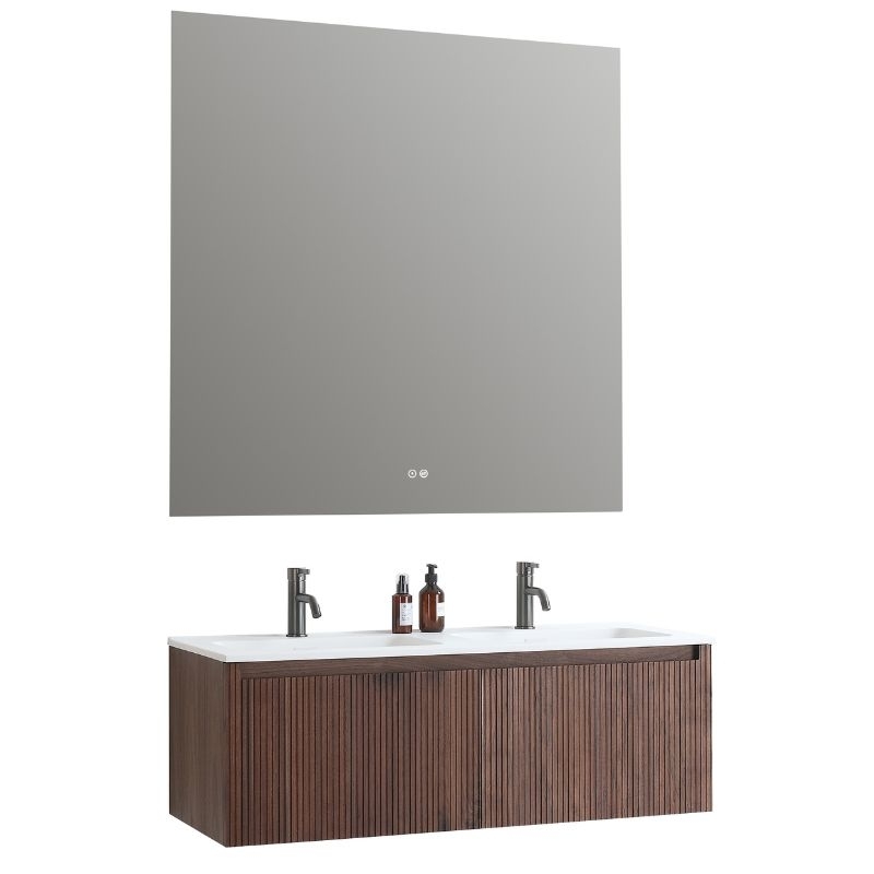 SISA dubbele spoelbak hangend massief oppervlak