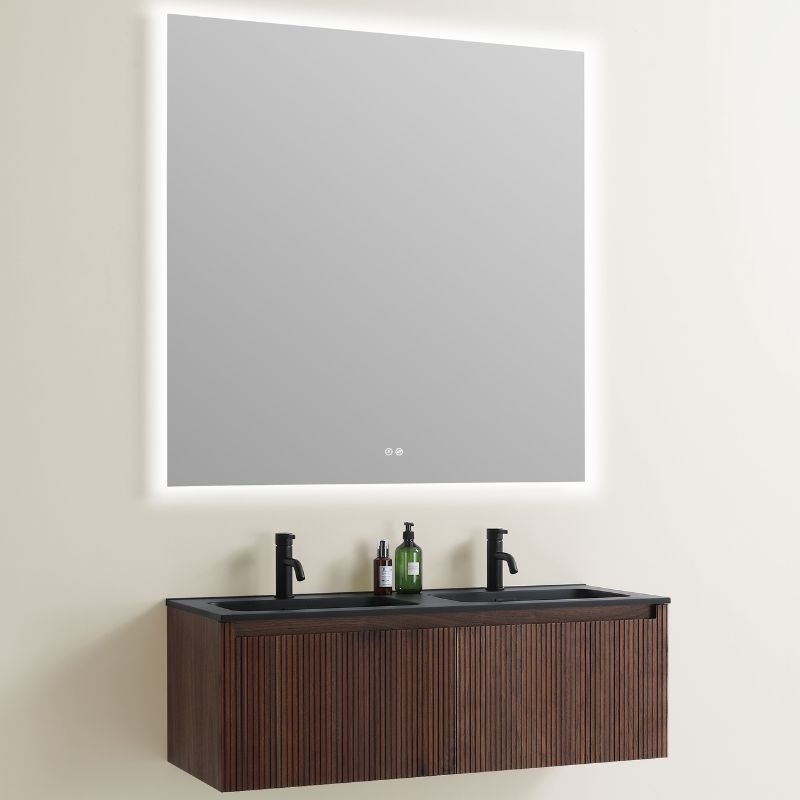 Ingebouwde chromen doucheset