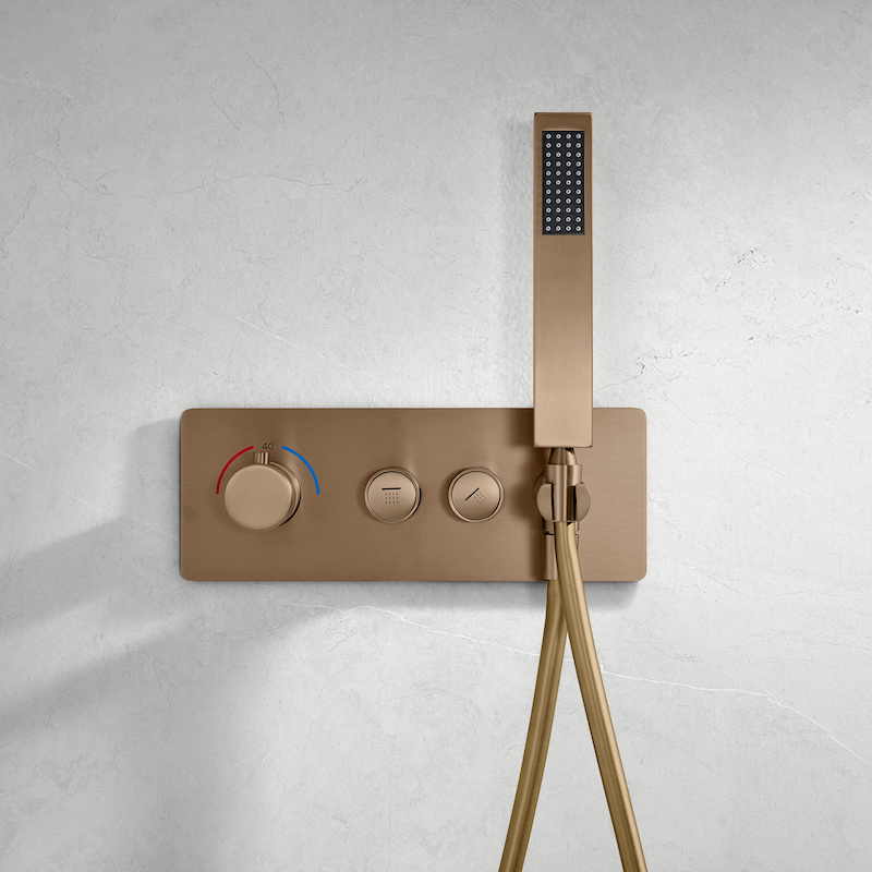 Matzwarte inbouwdouchekolom