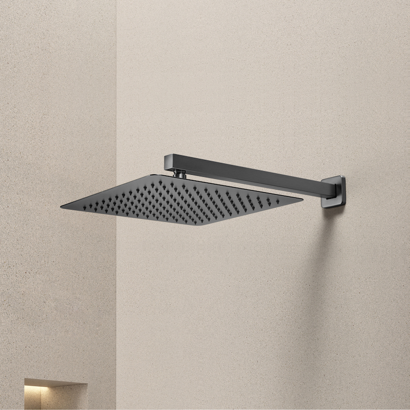 Matzwarte inbouwdouchekolom