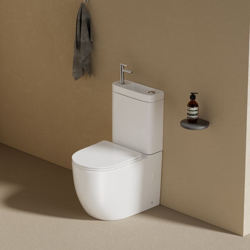 Pack wc à poser avec lave main intégré Uniqo