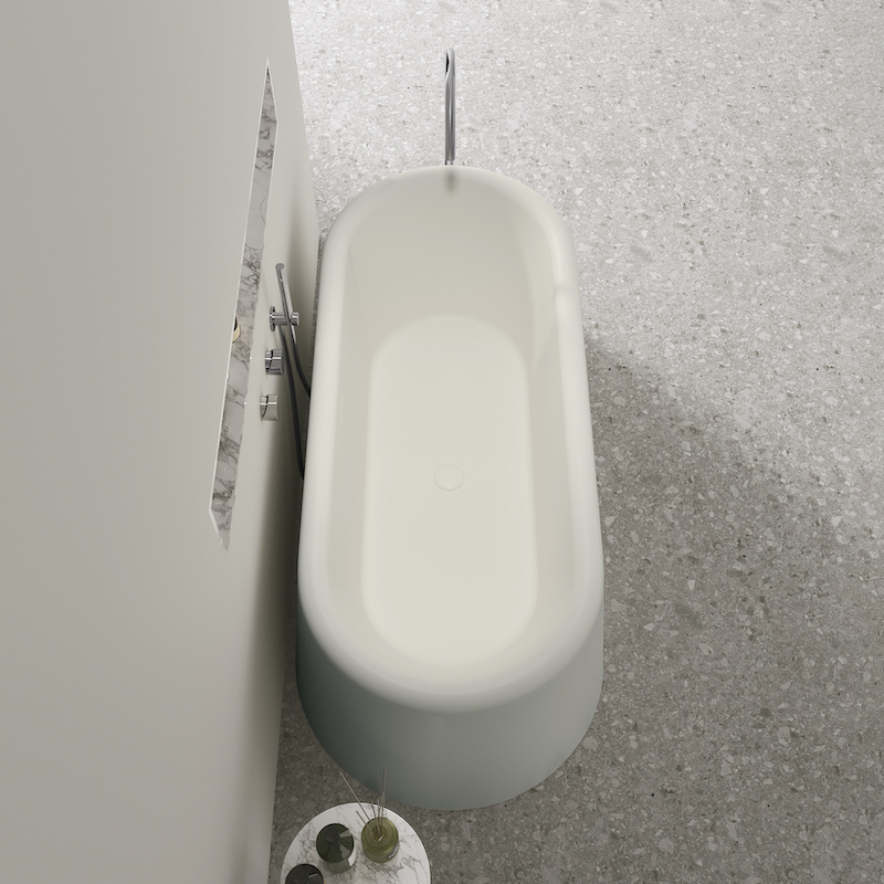 Baignoire salle de bain Perla blanc écru