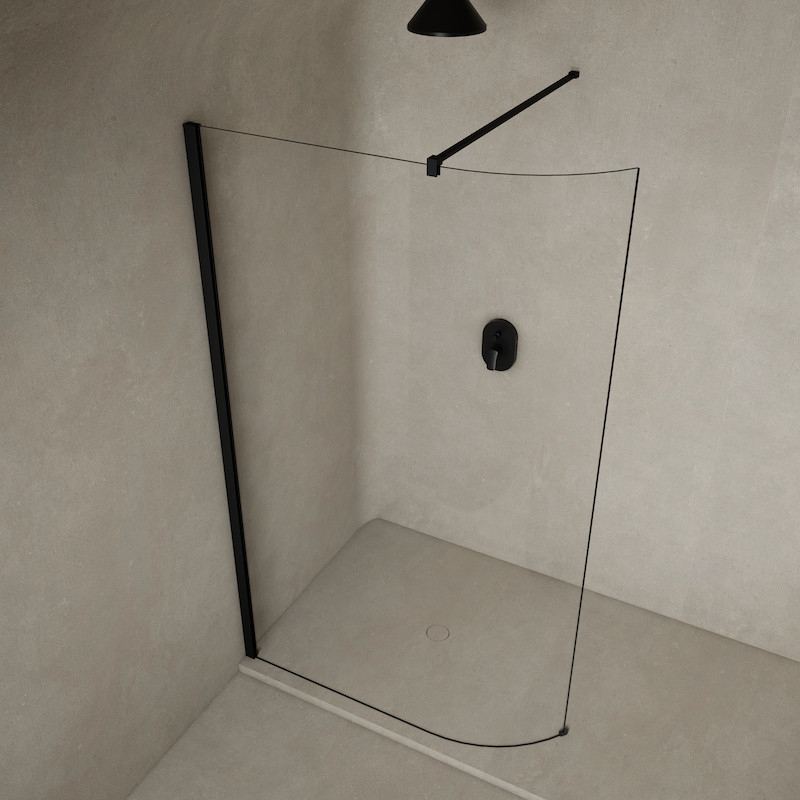 Douche à l'italienne arrondue