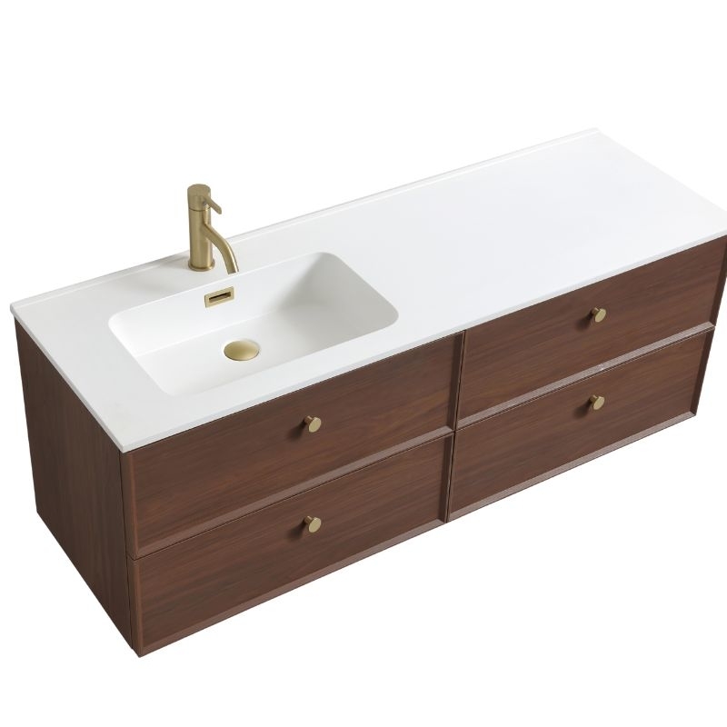 Meuble noyer vasque Borda 140cm