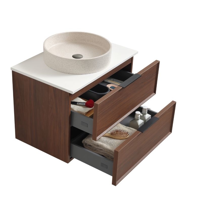 Meuble de salle de bain avec vasque à poser 70cm