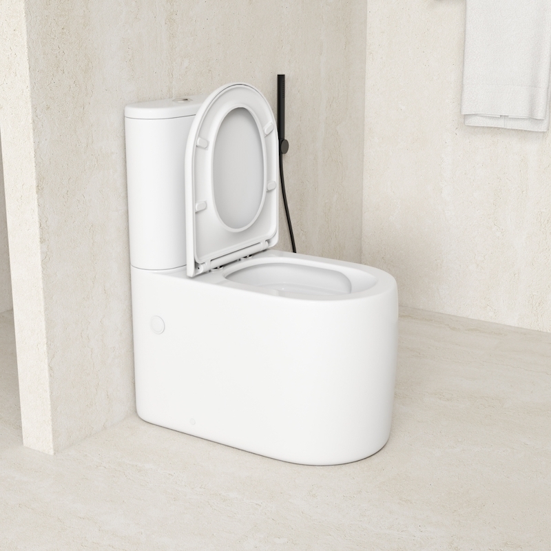 Witte wasbakkast met luifel