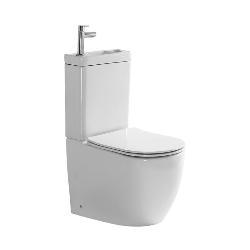 Staande toiletset met geïntegreerde fontein Uniqo