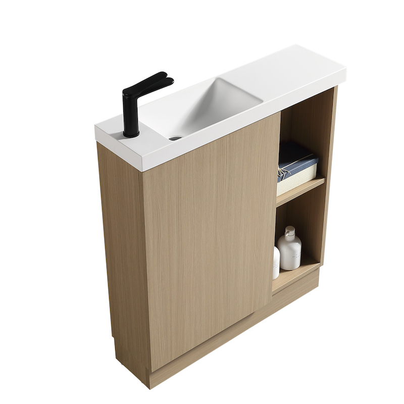 Cezela vloermengkraan, mat wit, bovenaanzicht