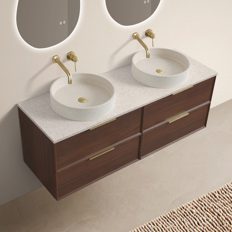 Meuble Borda 140 cm plan terrazzo beige grosso