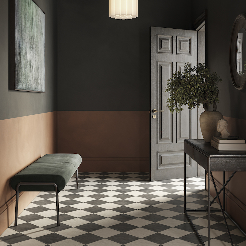 Carrelage Forme antracite & bianco assoluto