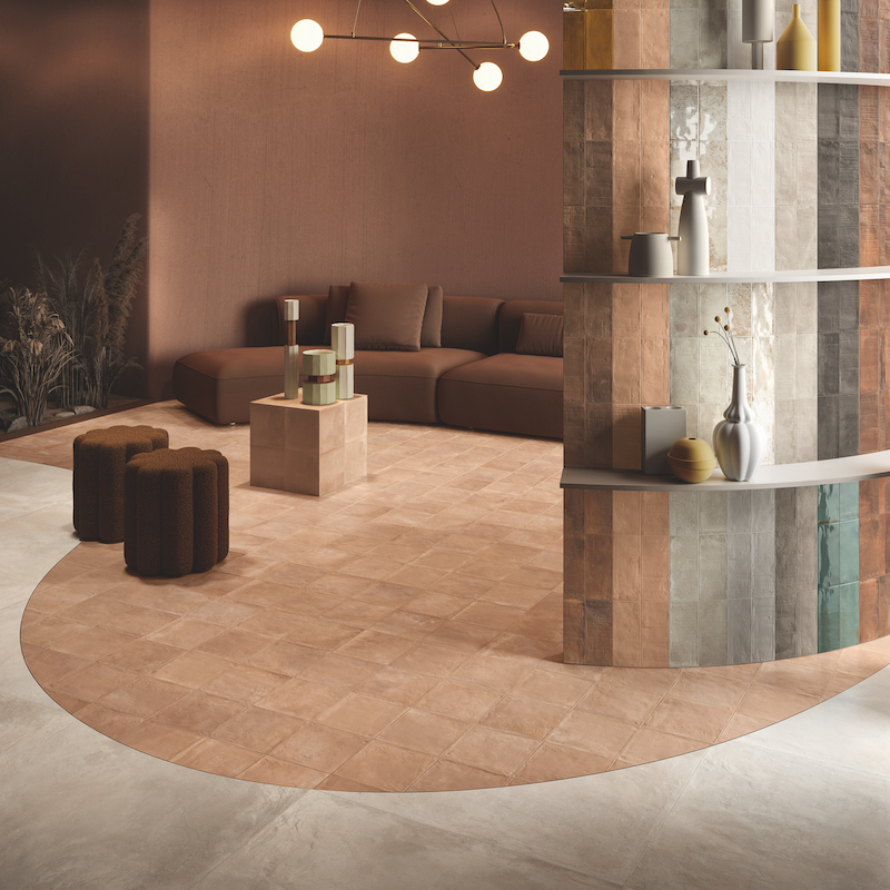 Carrelage Forme rosato & avorio