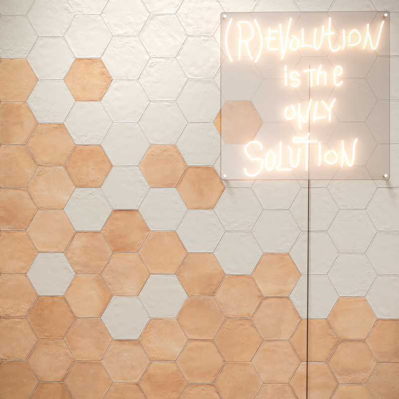 Carrelage murale Forme Esagona rosato & bianco assoluto