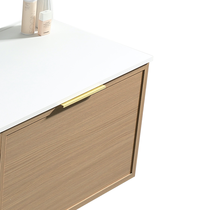 Meuble Modular chêne poignée dorée