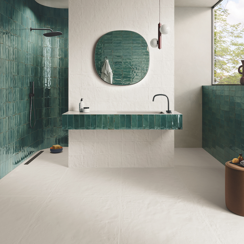 Carrelage brillant Forme Majolica azure