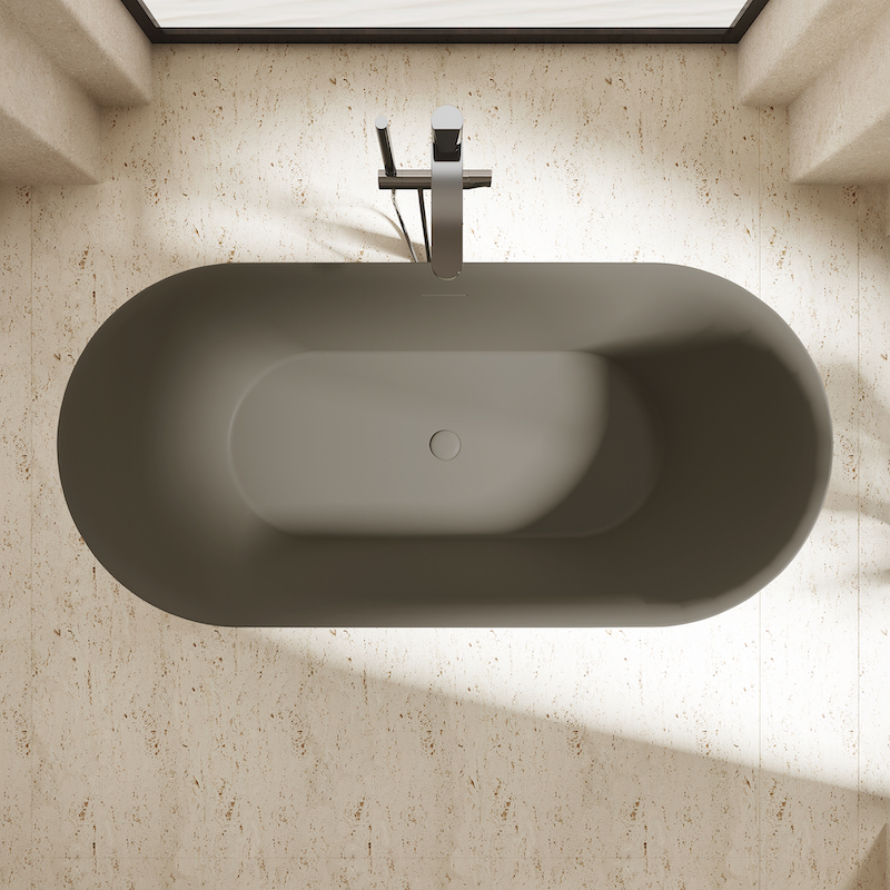 Baignoire Cendré 170 cm ilot