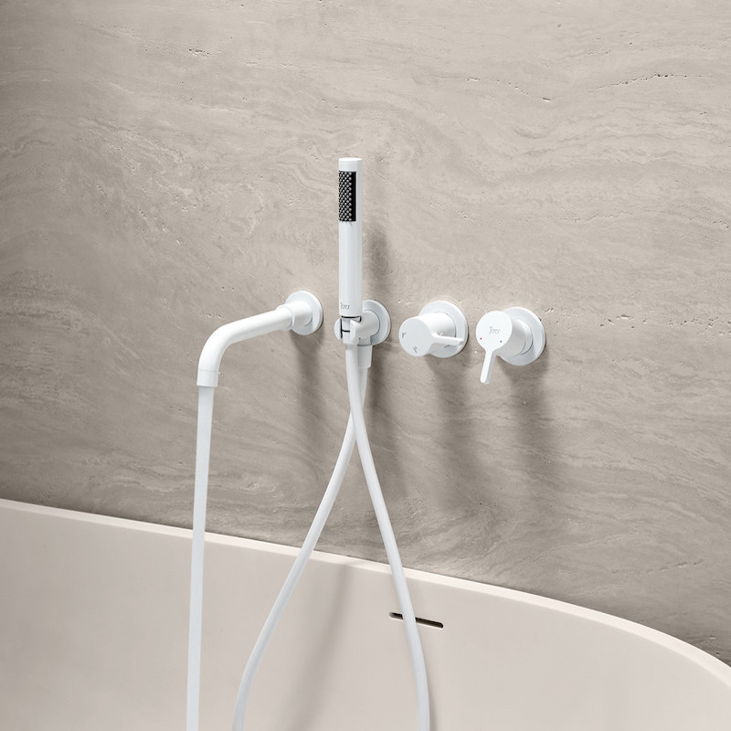 Robinet mitigeur Cezela blanc mat