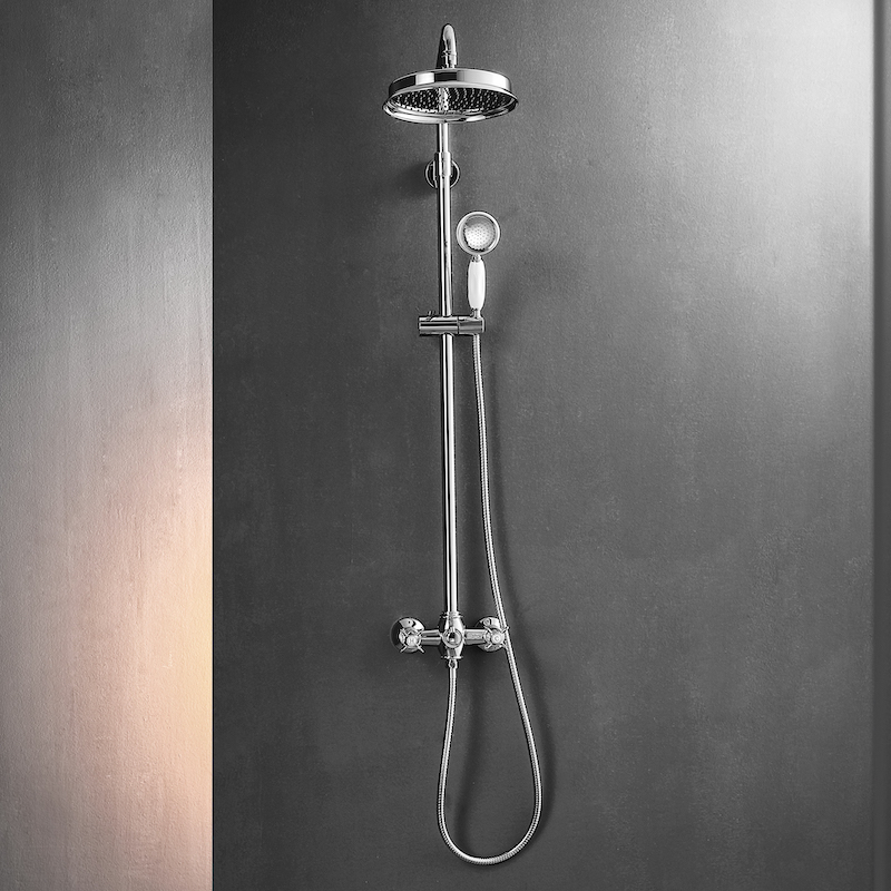 Colonne douche mélangeur vintage