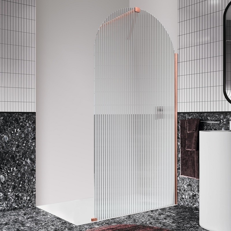 Paroi de douche fixe verre cannelé