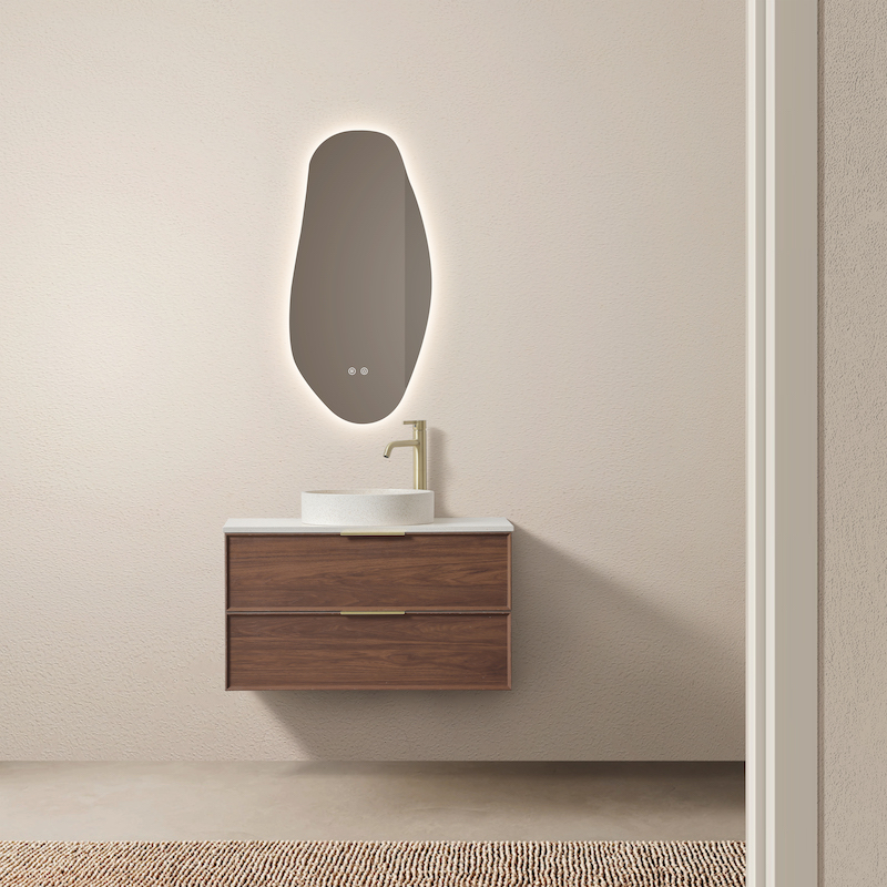 Borda 90 cm beige grosso poignée doré