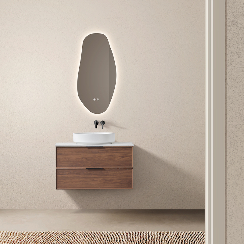 Borda 90 cm terrazzo Mix poignée noire