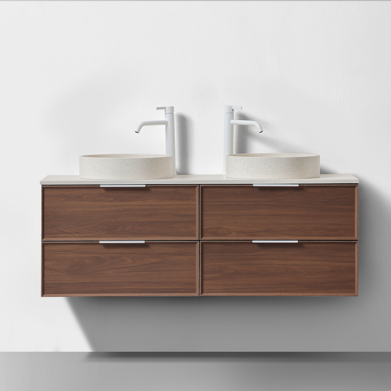 Borda 140 cm beige grosso poignée blanche