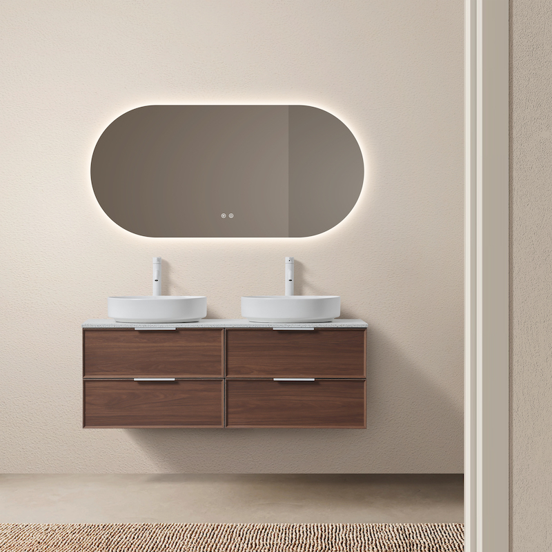 Borda 140 cm terrazzo mix poignée blanche