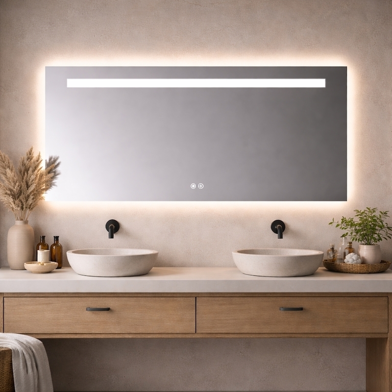 Miroir avec led salle de bain