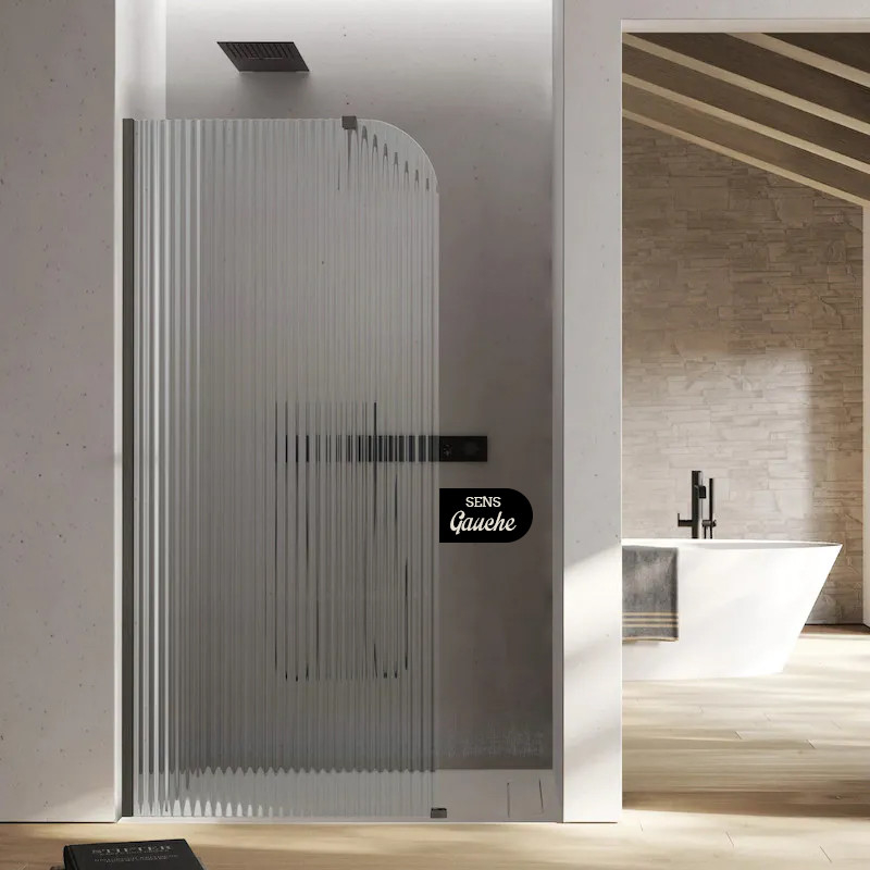 Paroi de douche fixe Luna gun métal