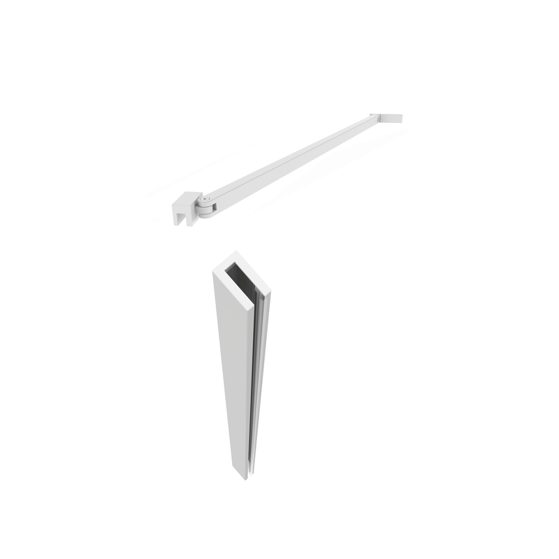 Profilé de fixation pare baignoire blanc