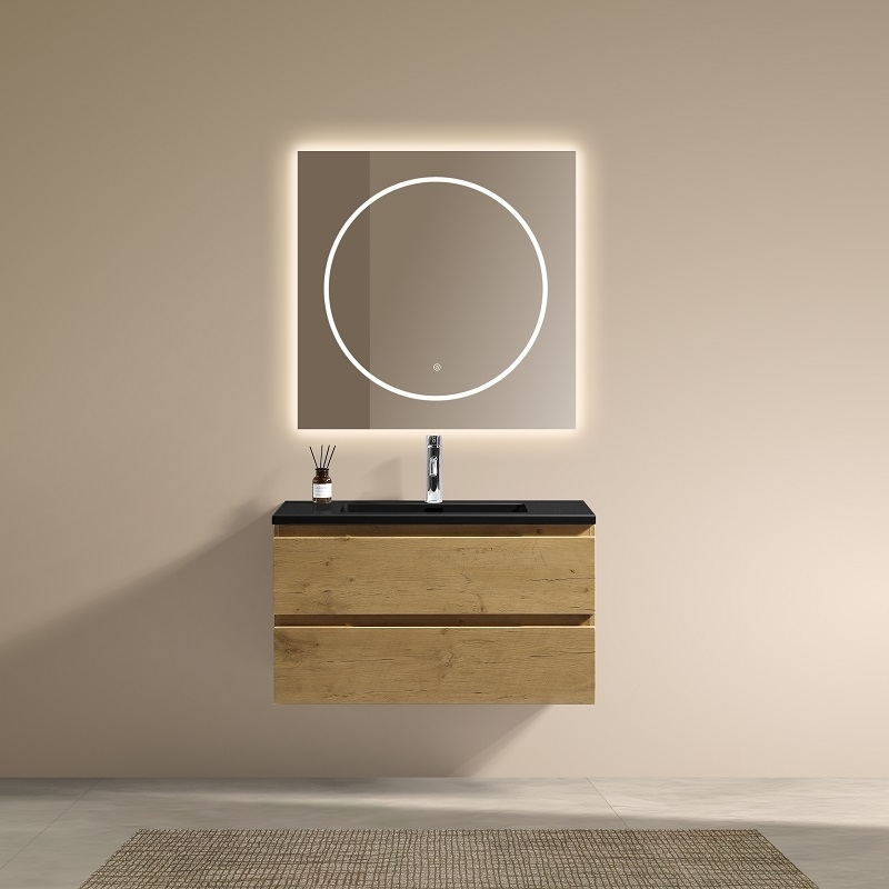 Meuble Soho 90 cm suspendu vasque noire