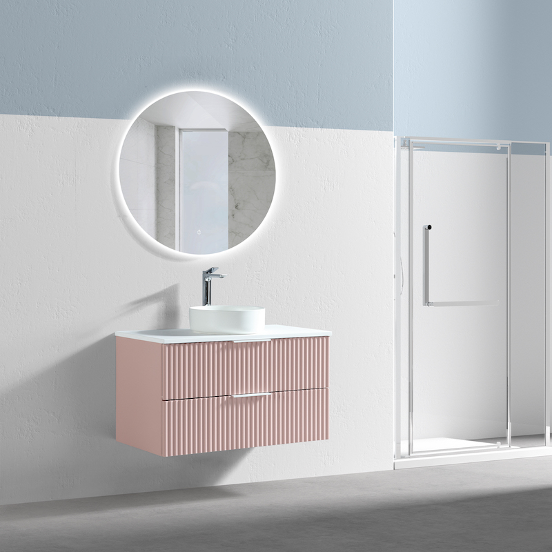 Meuble salle de bain Ark Poudre 90 cm