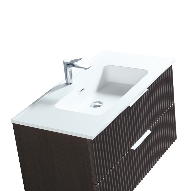 Ark 90 cm hazelnut vasque blanche